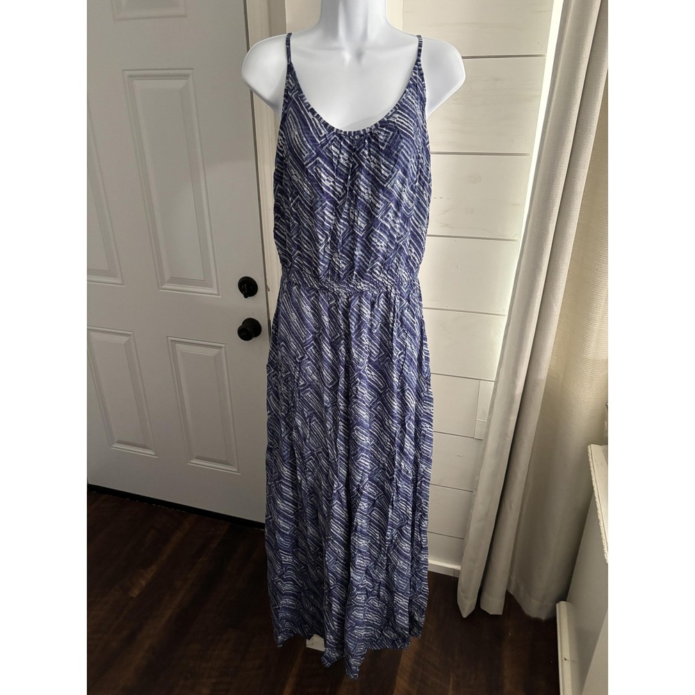 ViX Paula Hermanny Curacao Pamela Jumpsuit Womens M Blue Geometric Wide Leg
